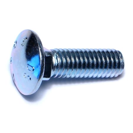 Midwest Fastener 3/8"-16 x 1-1/4" Zinc Plated Grade 2 / A307 Steel Coarse Thread Carriage Bolts 8PK 34903